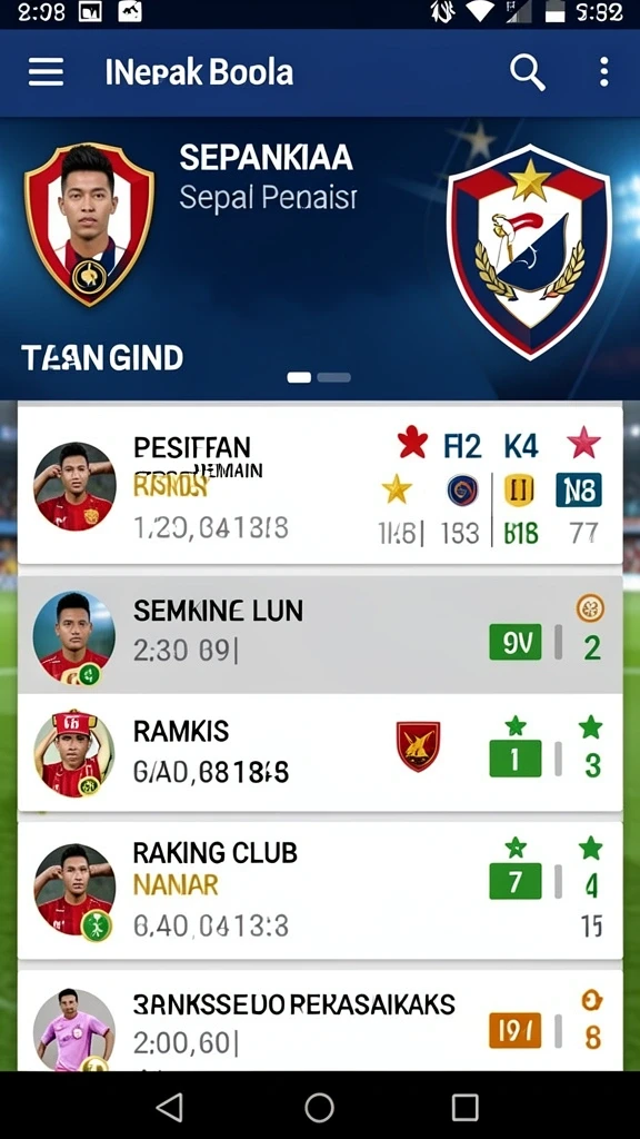 Fitur turnamen yang menambah keseruan bermain.