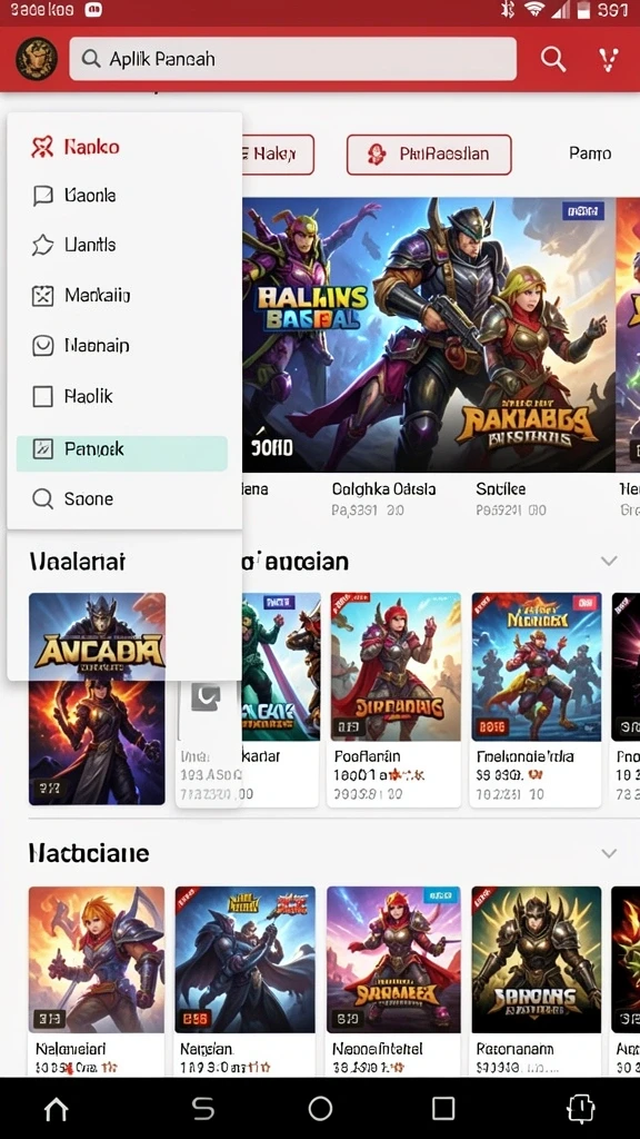 Tampilan menu utama yang menarik dan intuitif.