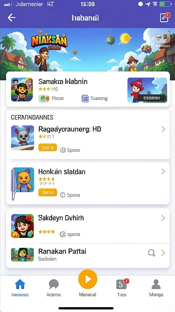 Fitur interaksi sosial yang memungkinkan Anda berkompetisi dengan teman.