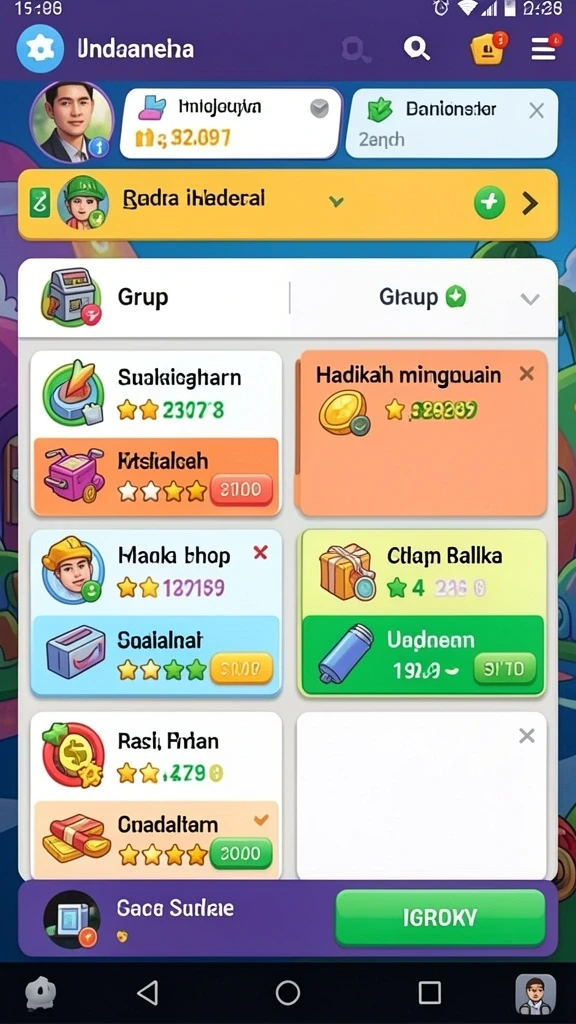 Karakter-karakter unik yang dapat dipilih dalam permainan.