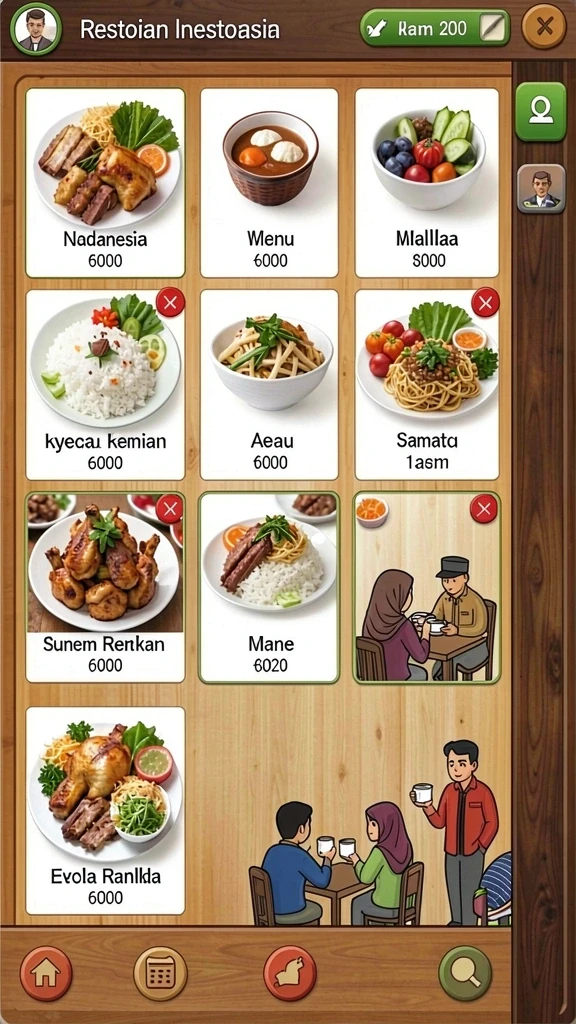 Gambar karakter yang penuh warna dan detail.