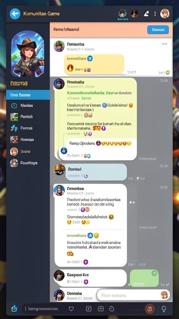 Screenshot menunjukkan antarmuka permainan yang menarik.
