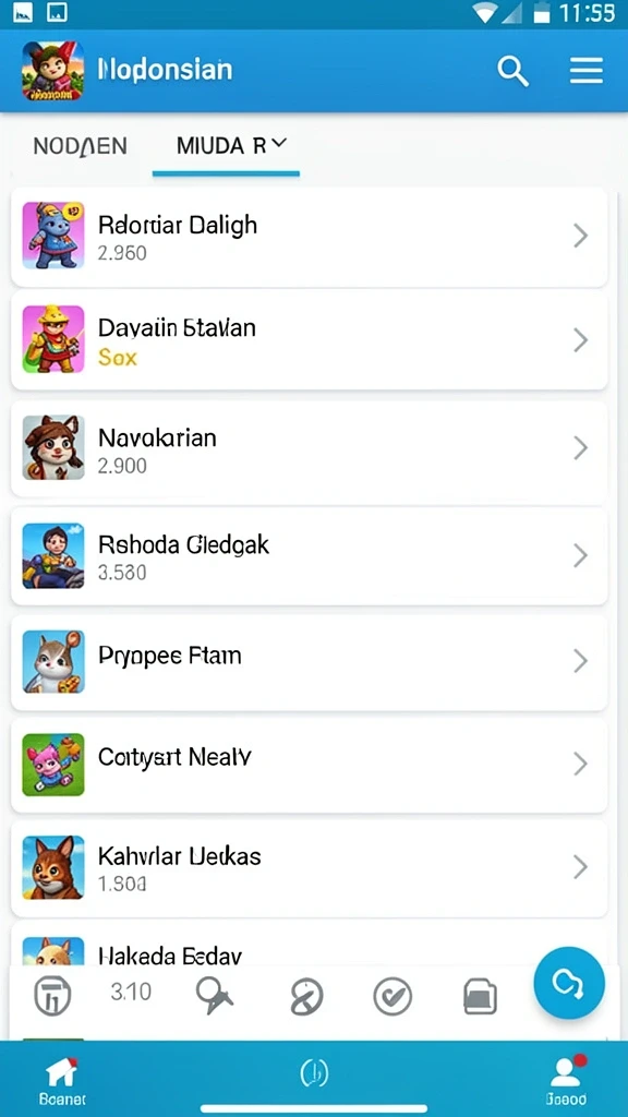 Tampilan utama dengan menu navigasi yang mudah.
