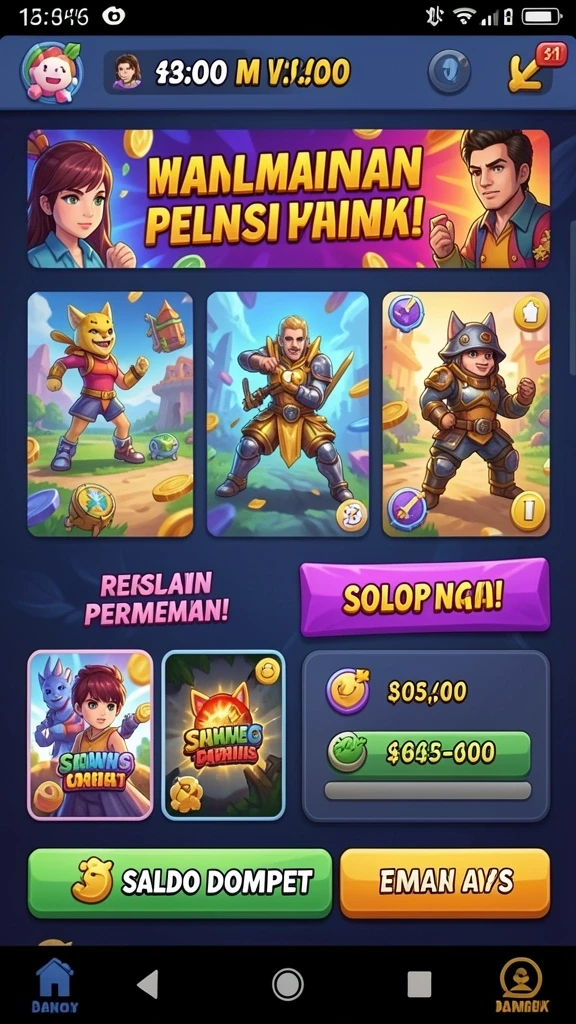 Fitur spin roda keberuntungan yang menarik dan interaktif.