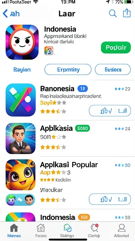Berbagai karakter yang bisa dipilih.