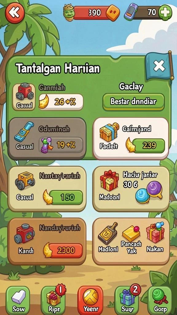 Sistem bonus menarik yang membuat permainan semakin seru.